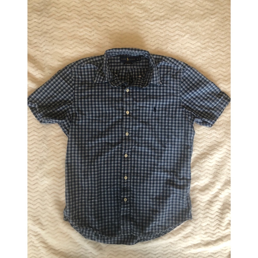 Ralph Lauren indigo oxford shortsleeve dress shirt